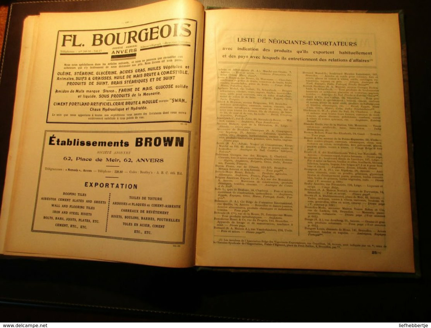 Répertoire officiel des producteurs - exportateurs Belges - adresboek - repertorium - handelszaken  Congo - Zaïre - 1933