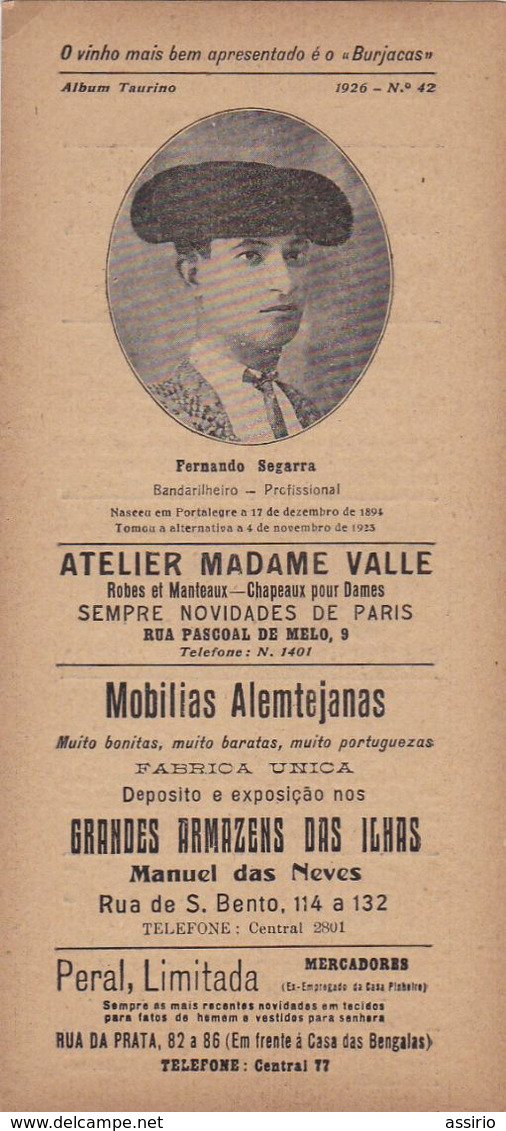 Portugal -   Portalegre   -Tauromaquia-  Nasceu Em 1894 - Programma's