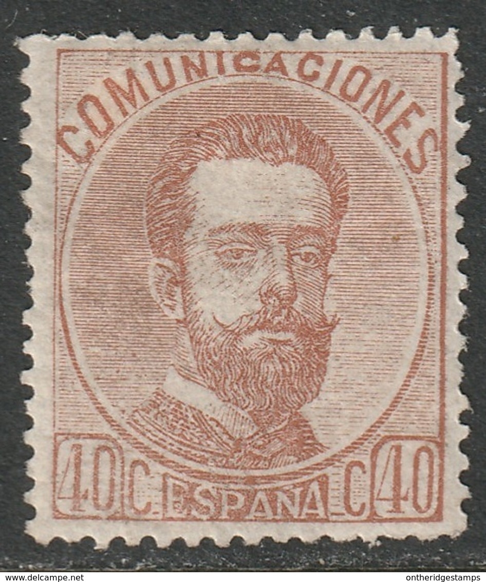 Spain 1872 Sc 185 Ed 125 MH Some Disturbed Gum - Unused Stamps