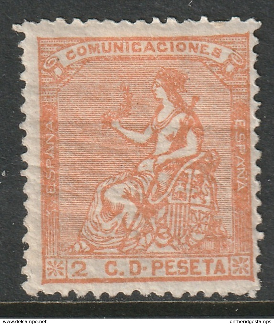 Spain 1873 Sc 191 Ed 131 MH Disturbed Gum Wrinkling - Unused Stamps