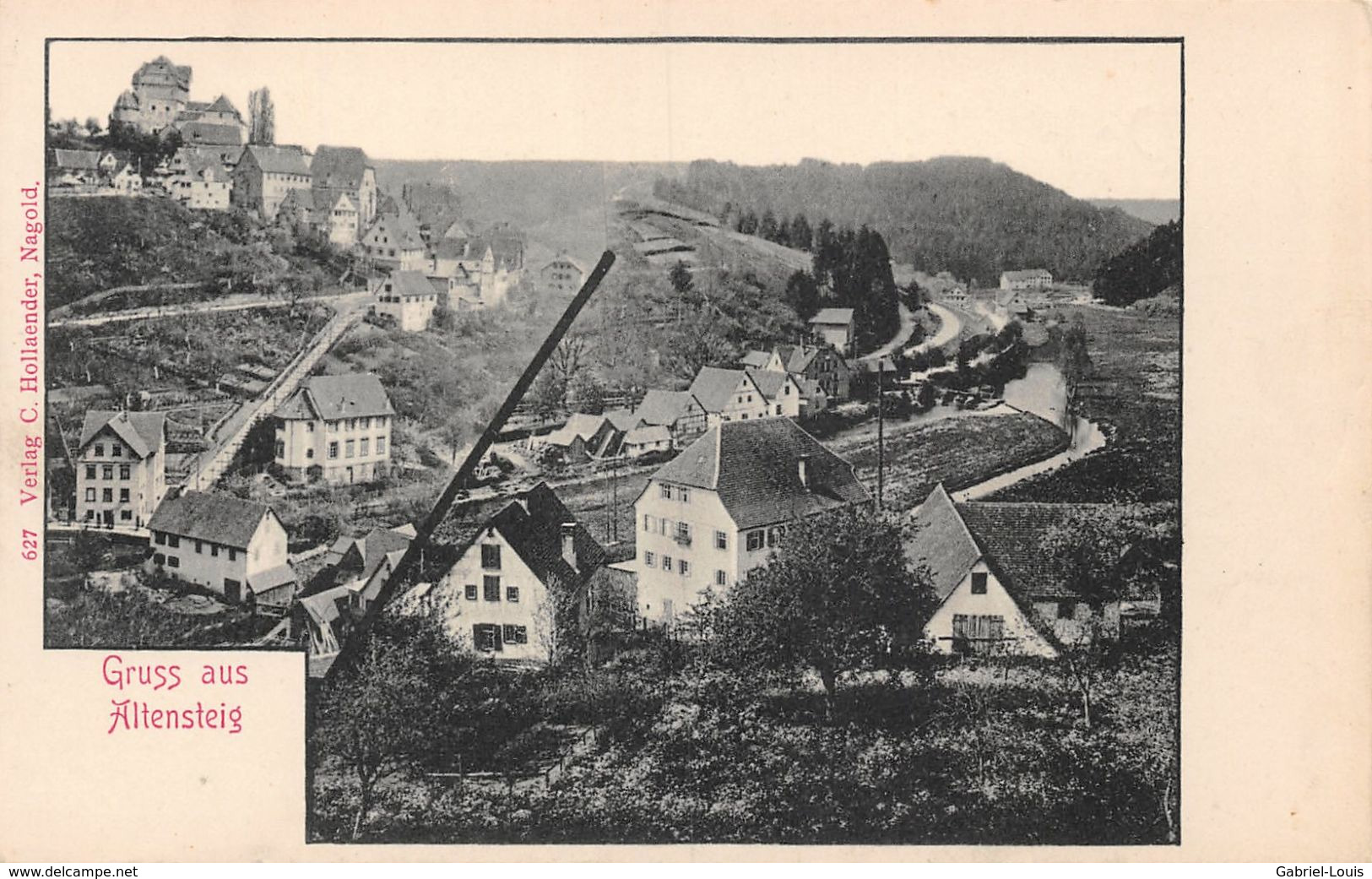 Gruss Aus Altensteig -  Die Schwarze Linie Befindet Sich Auf Der Karte - Altensteig