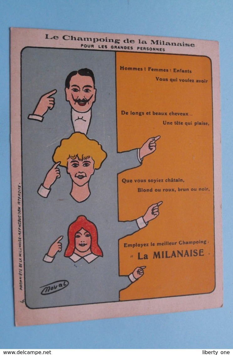 CHAMPOING De La MILANAISE Lotion Idéale Des Familles ( Publi ) Lith. M. ARTS / Félix MOULARD - N° 4 ( Voir Photo ) ! - Pubblicitari