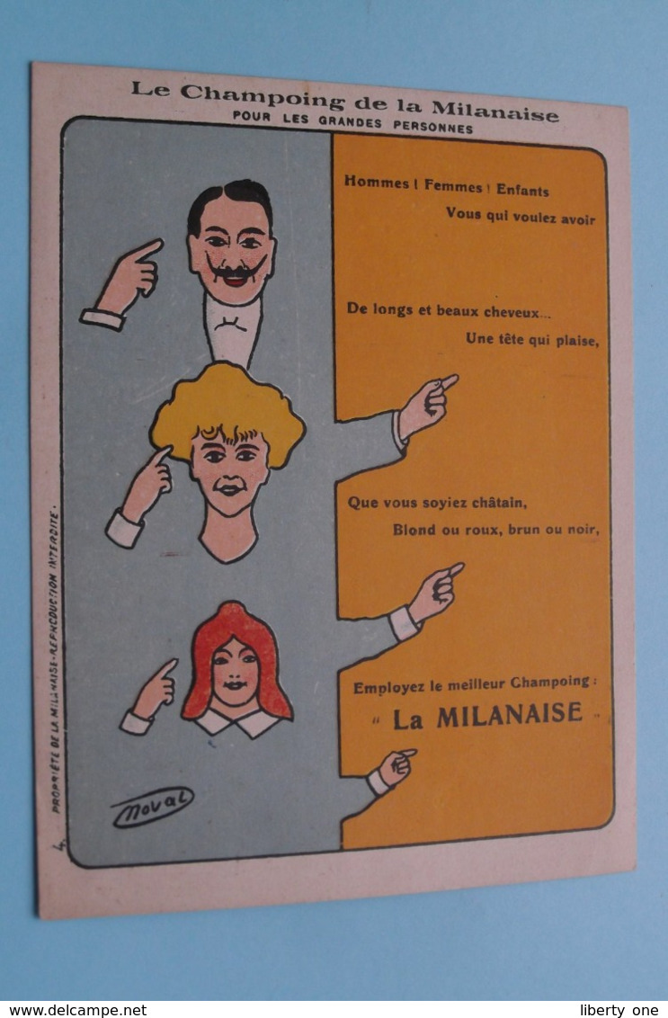 CHAMPOING De La MILANAISE Lotion Idéale Des Familles ( Publi ) Lith. M. ARTS / Félix MOULARD - N° 4 ( Voir Photo ) ! - Publicités