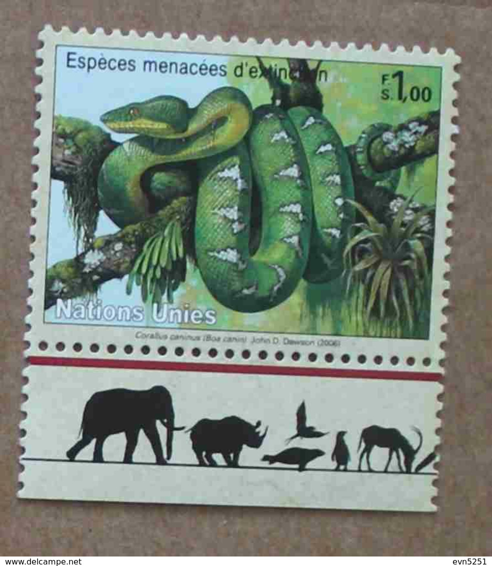 Ge06-01 : Nations-Unies (Genève) / Protection De La Nature - Boa Canin Ou Boa émeraude (Corallus Caninus) - Unused Stamps