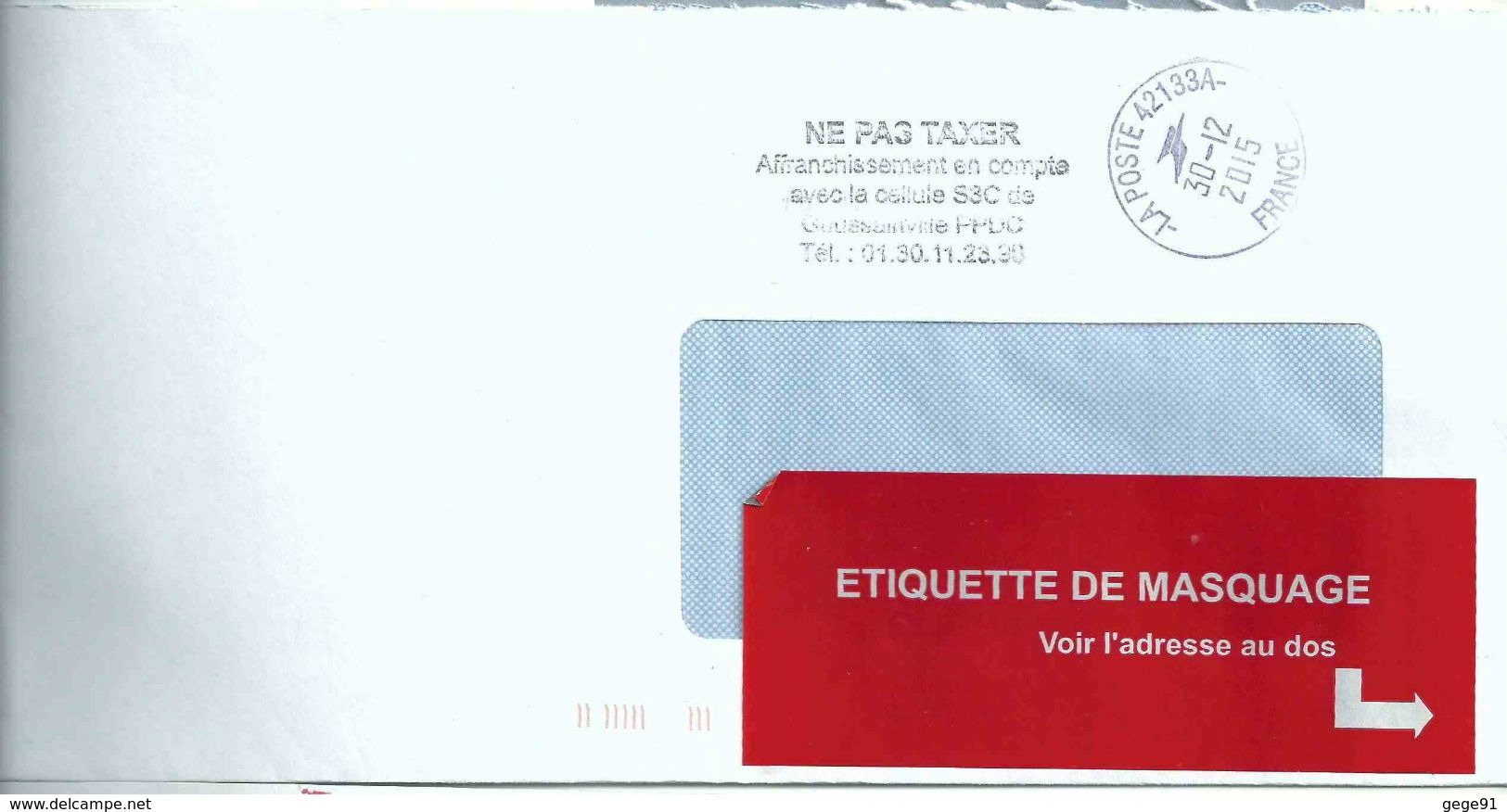 Cachet Manuel De Goussainville - ROC 42133A - Ne Pas Taxer Affranchissement En Compte - Manual Postmarks