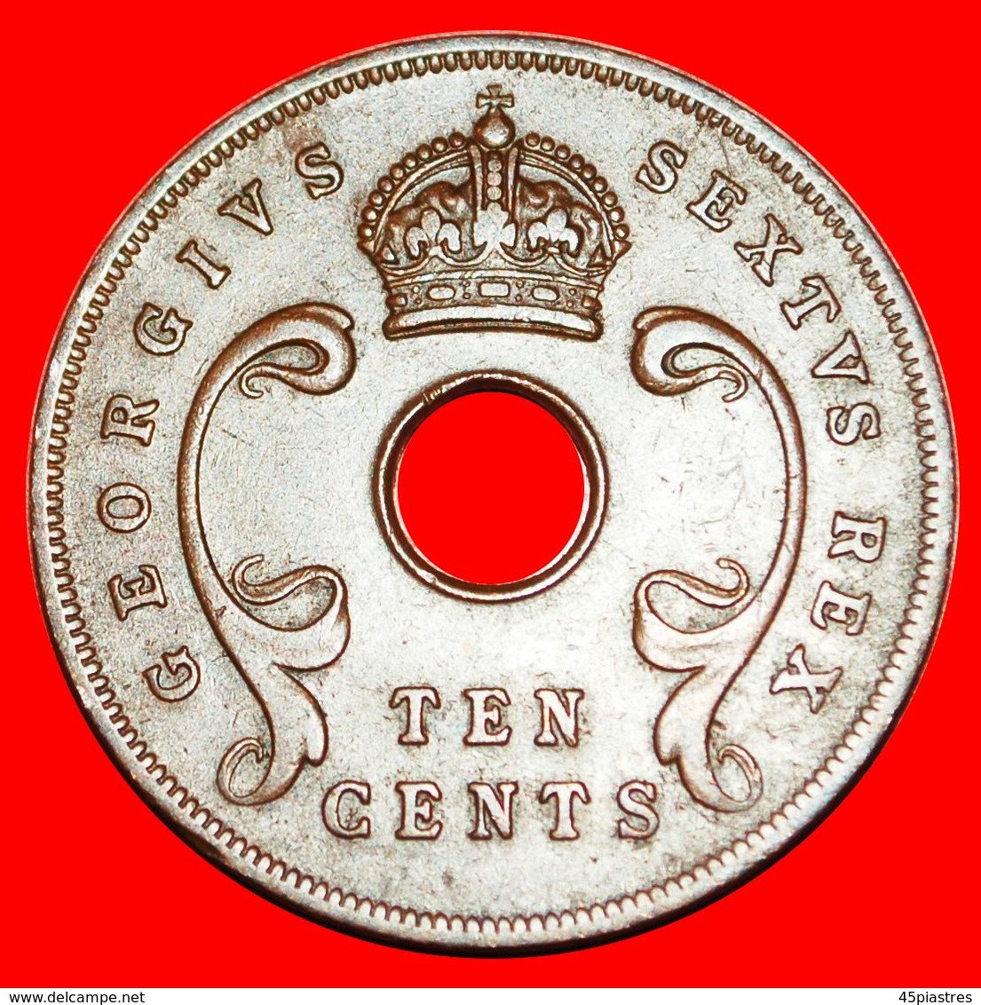 · GREAT BRITAIN (1949-1952): EAST AFRICA ★ 10 CENTS 1951! George VI (1937-1952) LOW START★ NO RESERVE! - British Colony