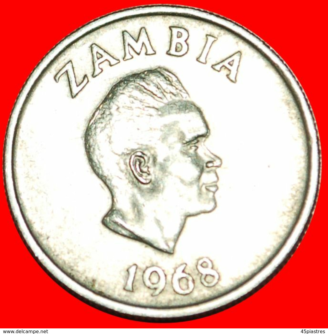 · GREAT BRITAIN: ZAMBIA ★ 5 NGWEE 1968 FLOWER! LOW START ★ NO RESERVE! - Sambia