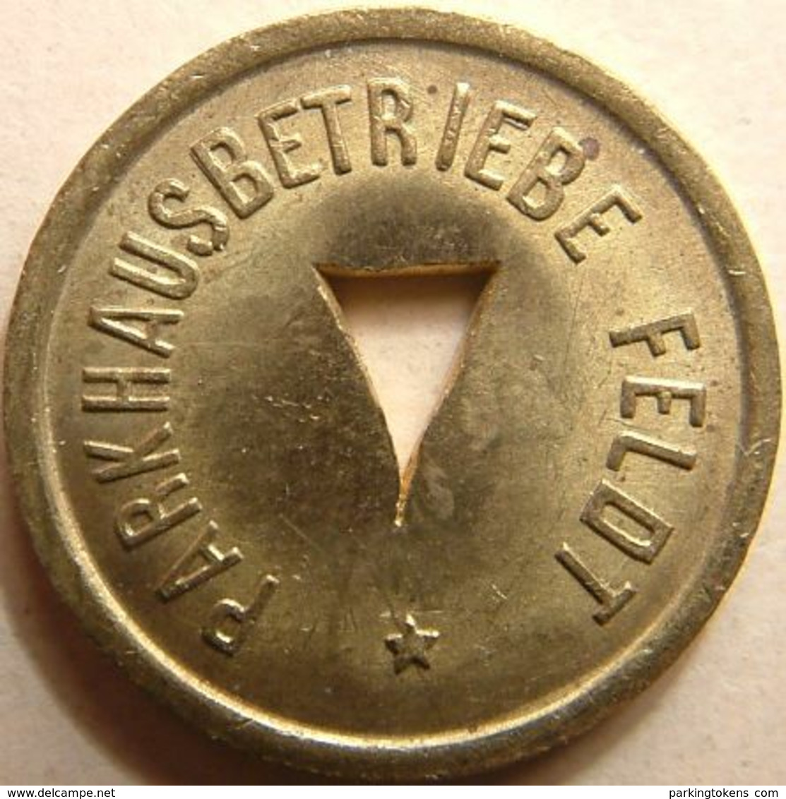 Germ 3891 B - Parkhausbetriebe Feldt - Rev. (blank) - 22mm B - Parking Token - Parkmünze - Parkeerpenning - Wuppertal - Firma's