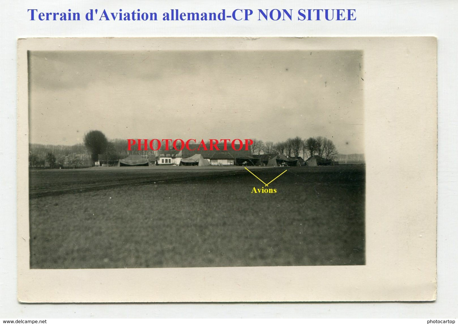 Terrain D'AVIATION Allemand-CP NON SITUEE-Avions-CARTE PHOTO Allemande-Guerre 14-18-1 WK-Militaria-FRANCE- - War 1914-18