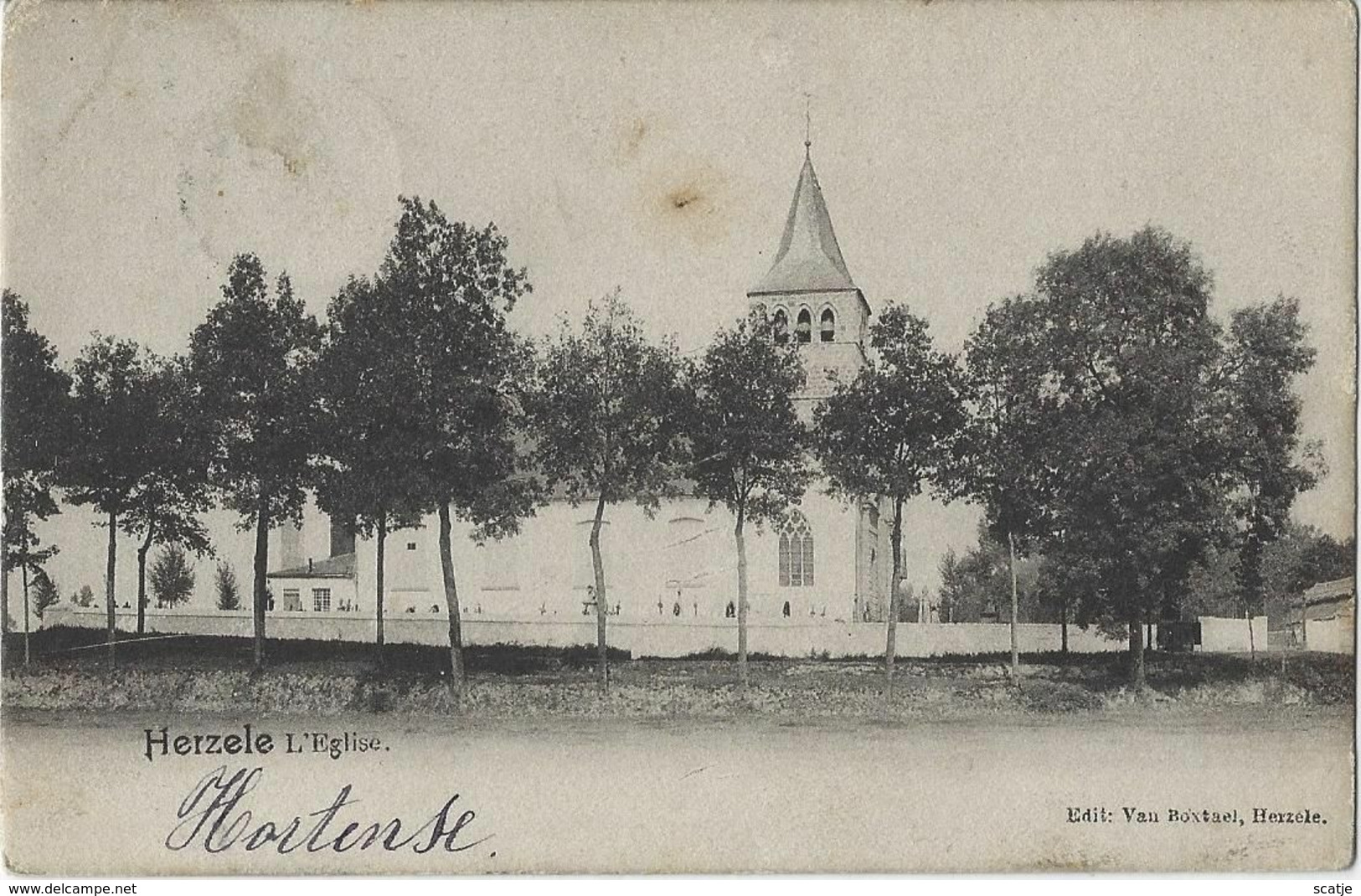 Herzele   -   L'Eglise.   1904   Burst   Naar   Courtrai - Herzele