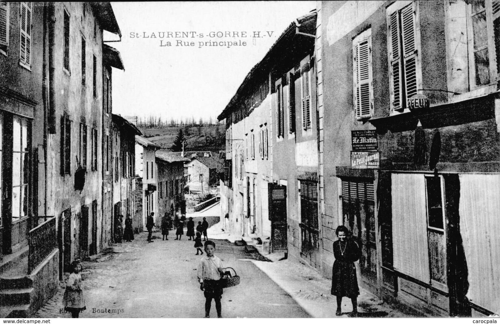 Carte 1920 ST LAURENT SUR GORRE / LA RUE PRINCIPALE - Saint Laurent Sur Gorre