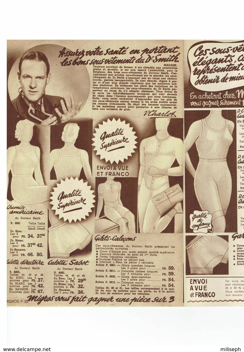 Catalogue Spécial  MIGROS - Bruxelles - Année 1939 -    (4841) - Sabanas/Cubrecamas