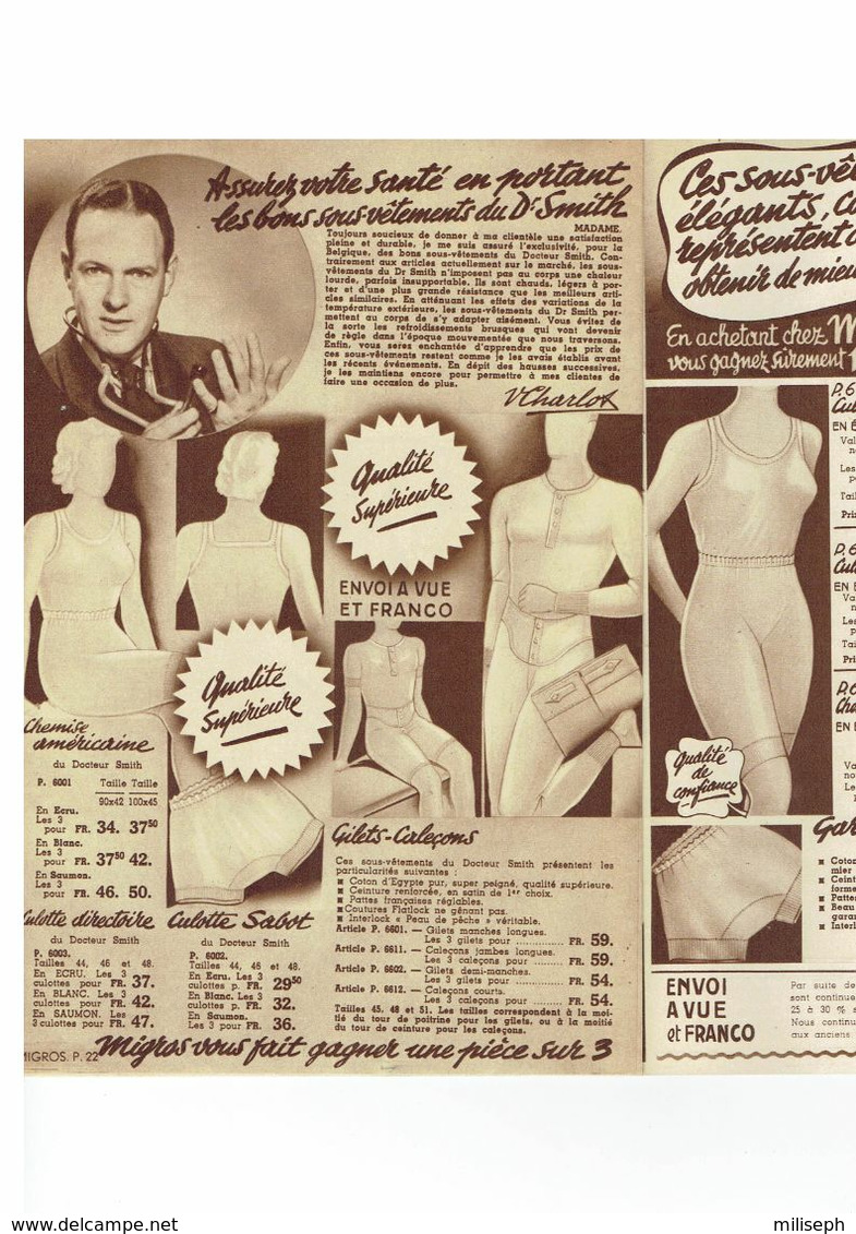 Catalogue Spécial  MIGROS - Bruxelles - Année 1939 -    (4841) - Draps/Couvre-lits