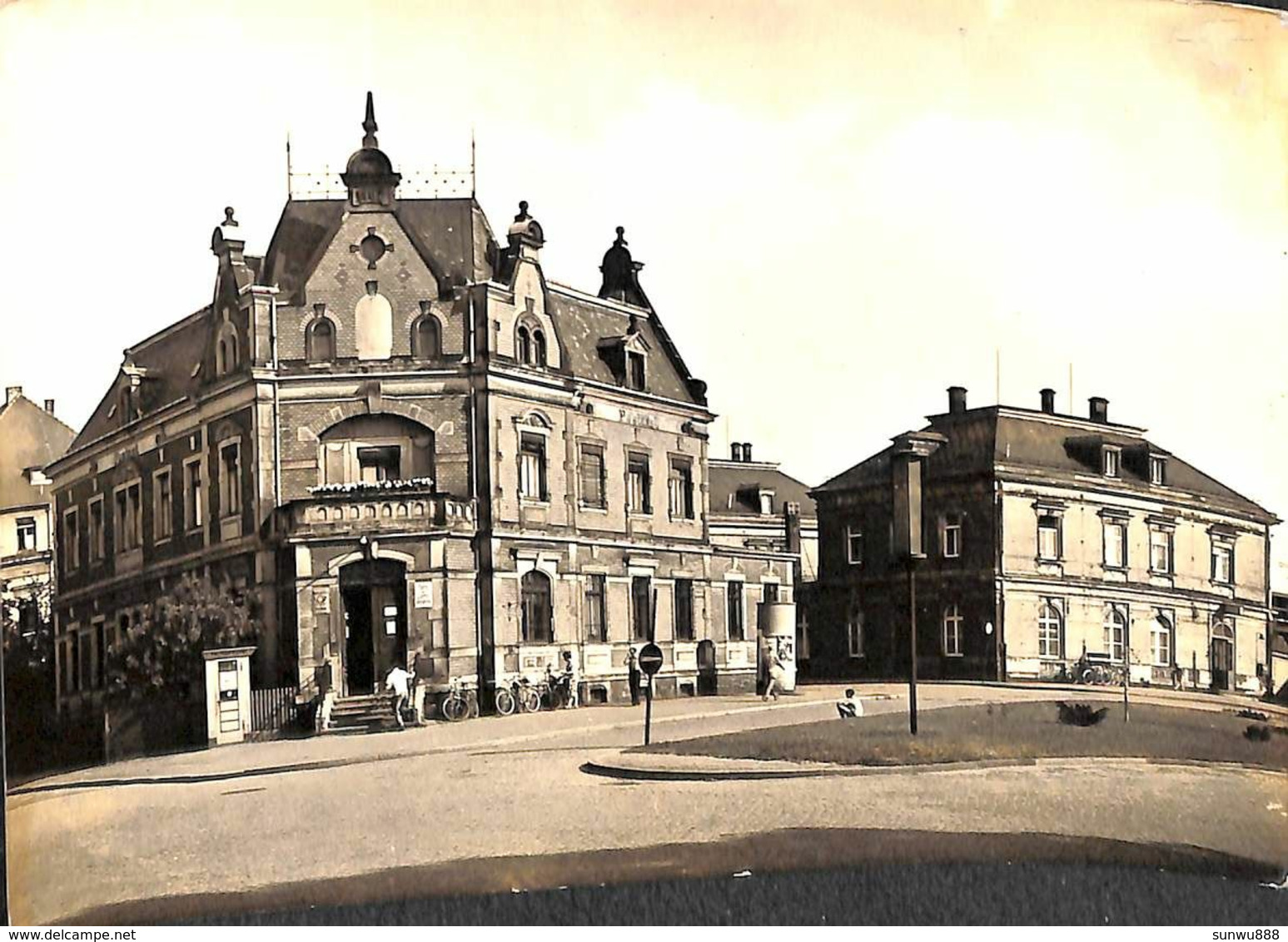 Coswig - Bezirk Dresden, Postamt Und Bahnhof (animation, Reinhard Rothe) - Coswig