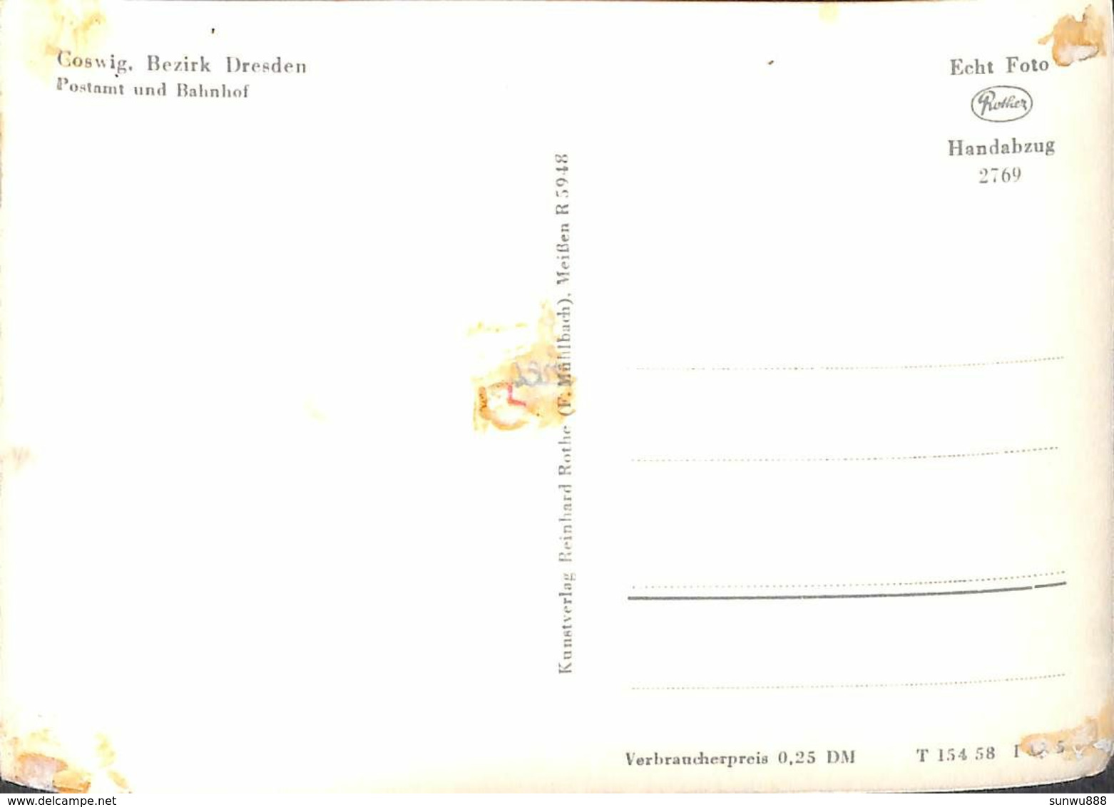 Coswig - Bezirk Dresden, Postamt Und Bahnhof (animation, Reinhard Rothe) - Coswig