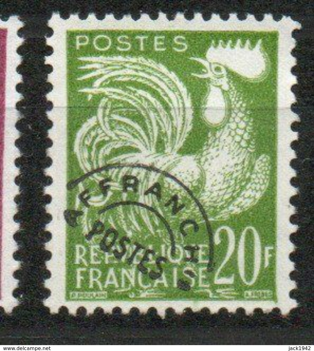 Préoblitéré Yvert N° 113, Type Coq Gaulois 20f - 1953-1960