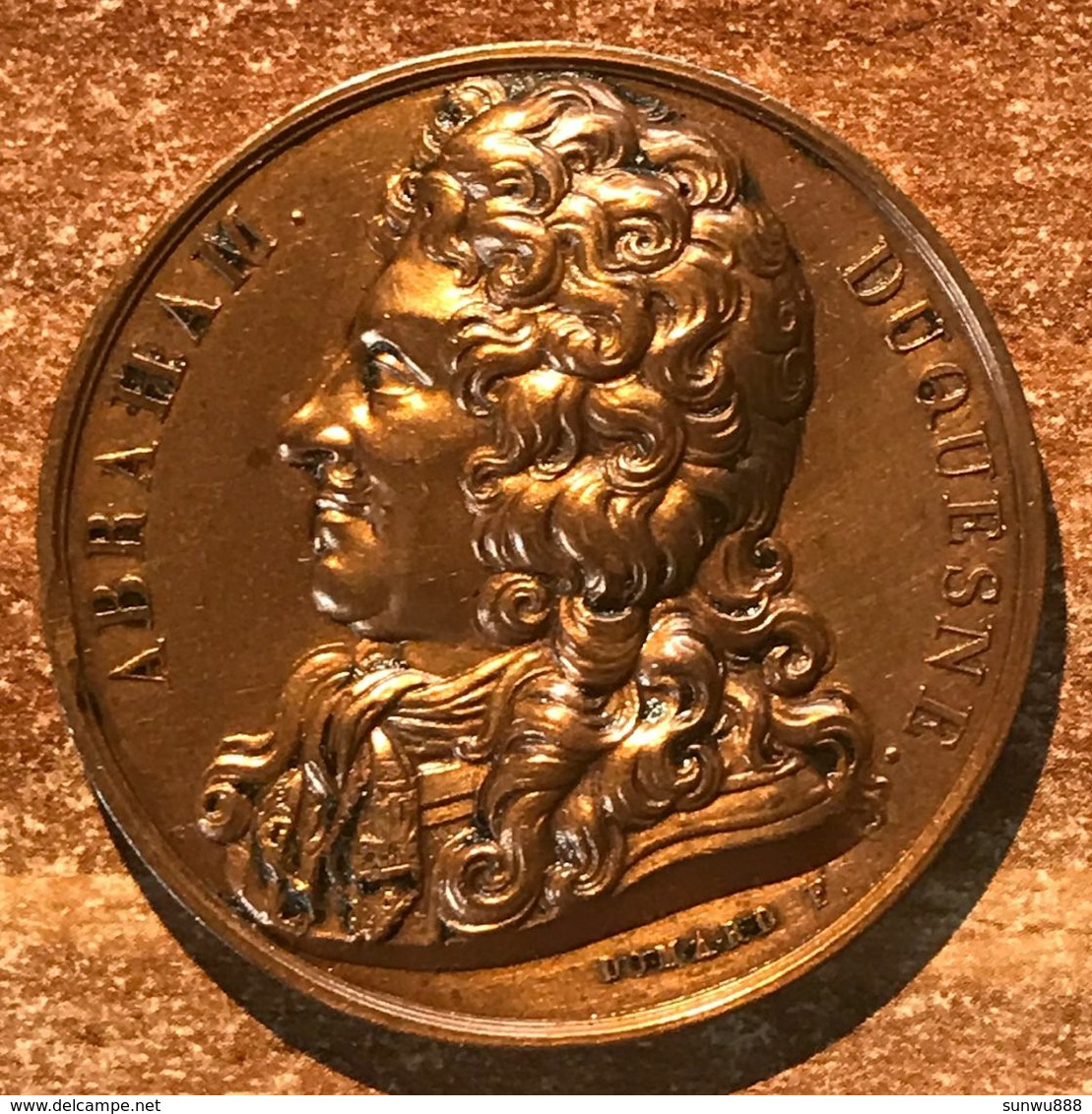 Médaille Bronze Abraham Duquesne 1826 Domard P, Très Bel Exemplaire. Coup à 8 Heures (prix Fixe, Recommandé Inclus) - Monarchia / Nobiltà