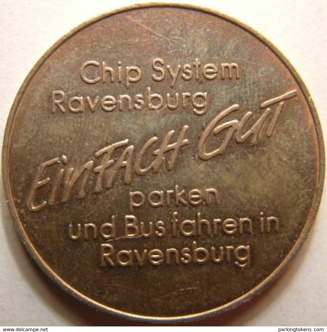 Germ 3754 A - Parken Und Bus Fahren In Ravensburg 32mm Bz - Parking Token - Parkmünze - Parkeerpenning - Transportation - Profesionales/De Sociedad