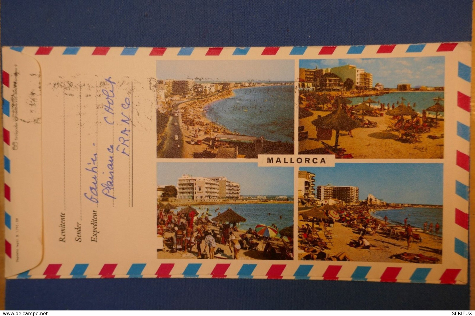 160 ESPAGNE LETTRE 1977 MALLORCA BEL AFFRANCHISSEMENT DE MALLORCA A ROSNY S BOIS - Covers & Documents