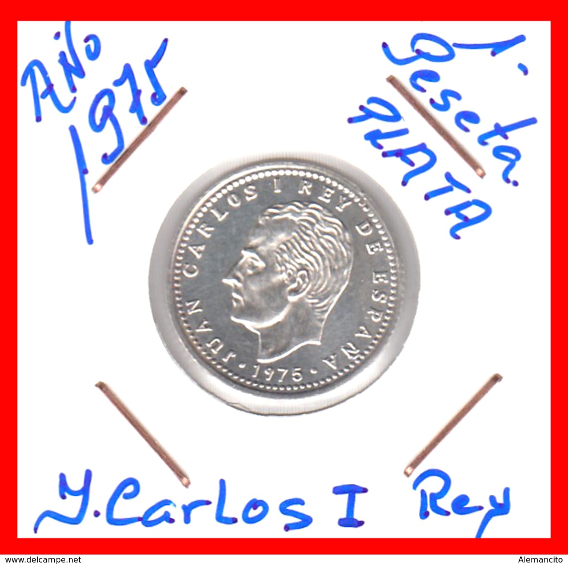 MONEDA DE 1 PESETA PLATA AÑO 1975 JUAN CARLOS I REY DE ESPAÑA - 1 Peseta