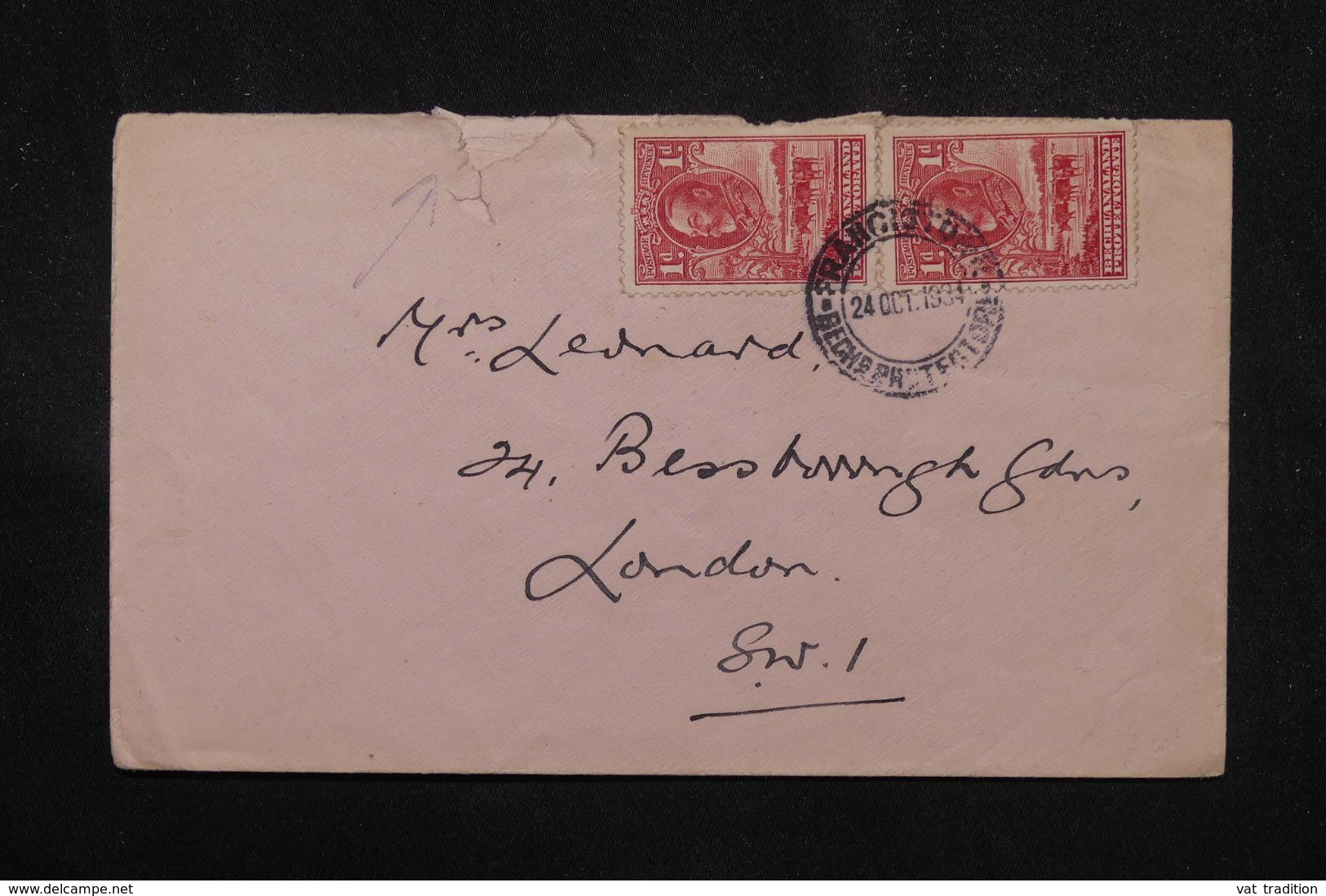 BECHUANALAND - Enveloppe Pour Londres En 1934 - L 69015 - 1885-1964 Herrschaft Von Bechuanaland