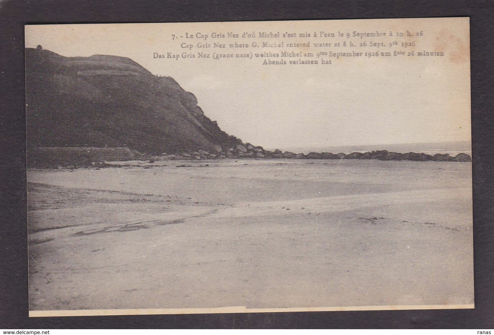 CPA Natation Géo Michel Boulanger à Levallois Non Circulé Sainte Margaret Angleterre Cap Gris Nez - Zwemmen