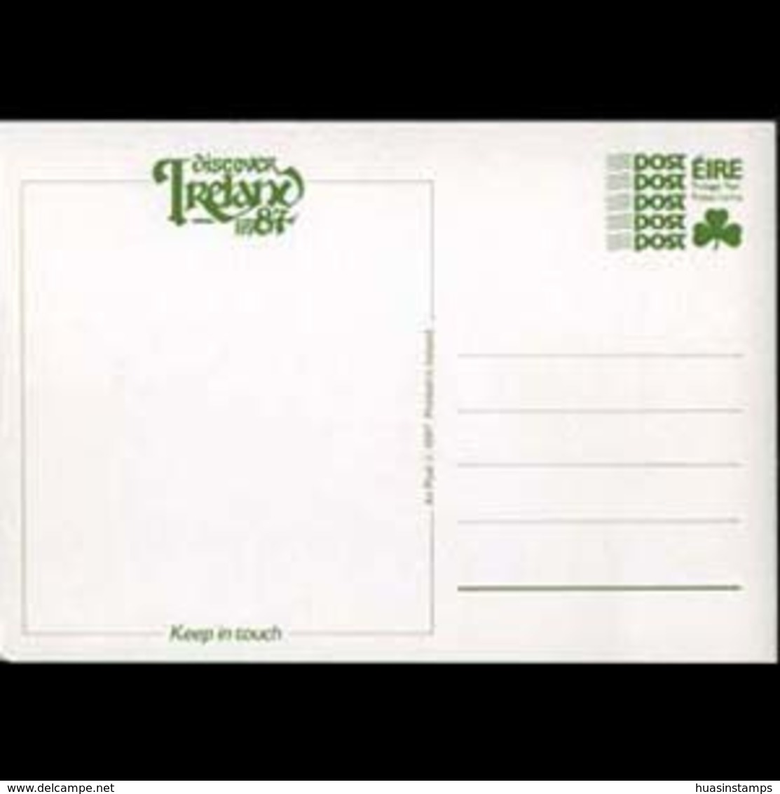 IRELAND 1987 - Pre-stamped Card-Tourism In Ireland - Briefe U. Dokumente