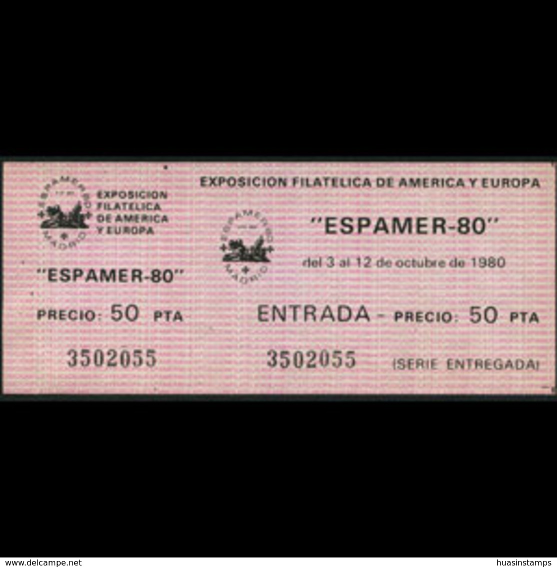 SPAIN 1980 - Stamp Exhib.Entrance Ticket - Other & Unclassified