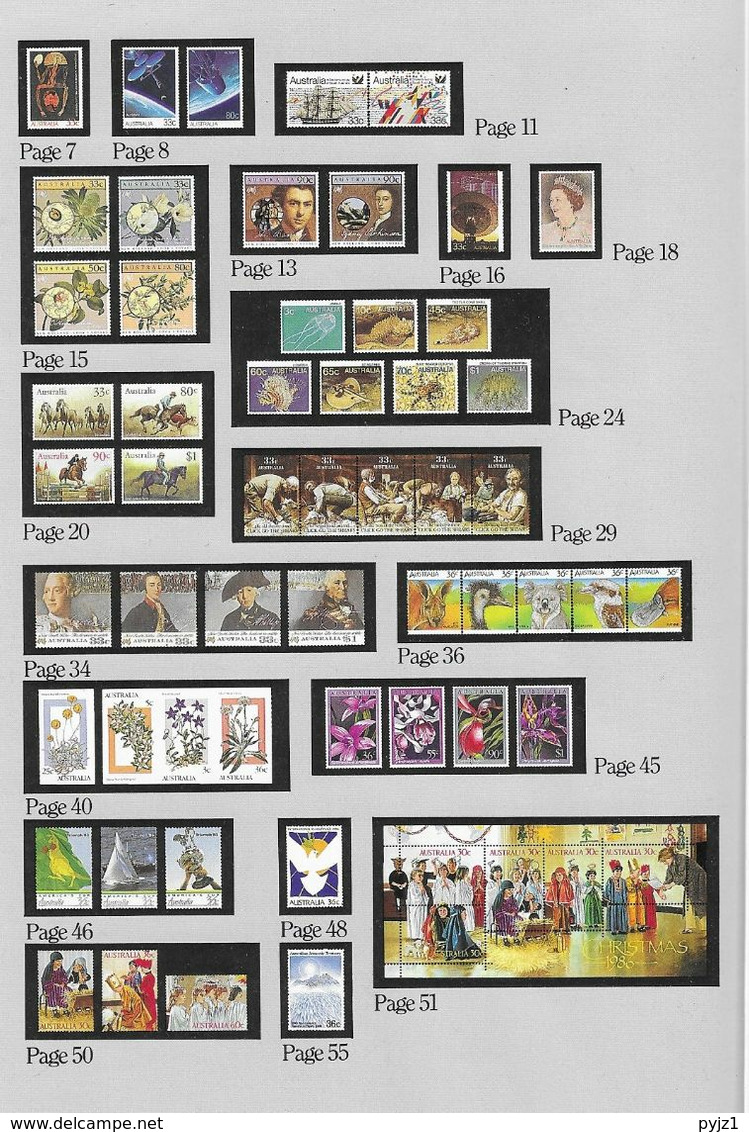 1986 MNH Australia, Year According Year Book - Años Completos