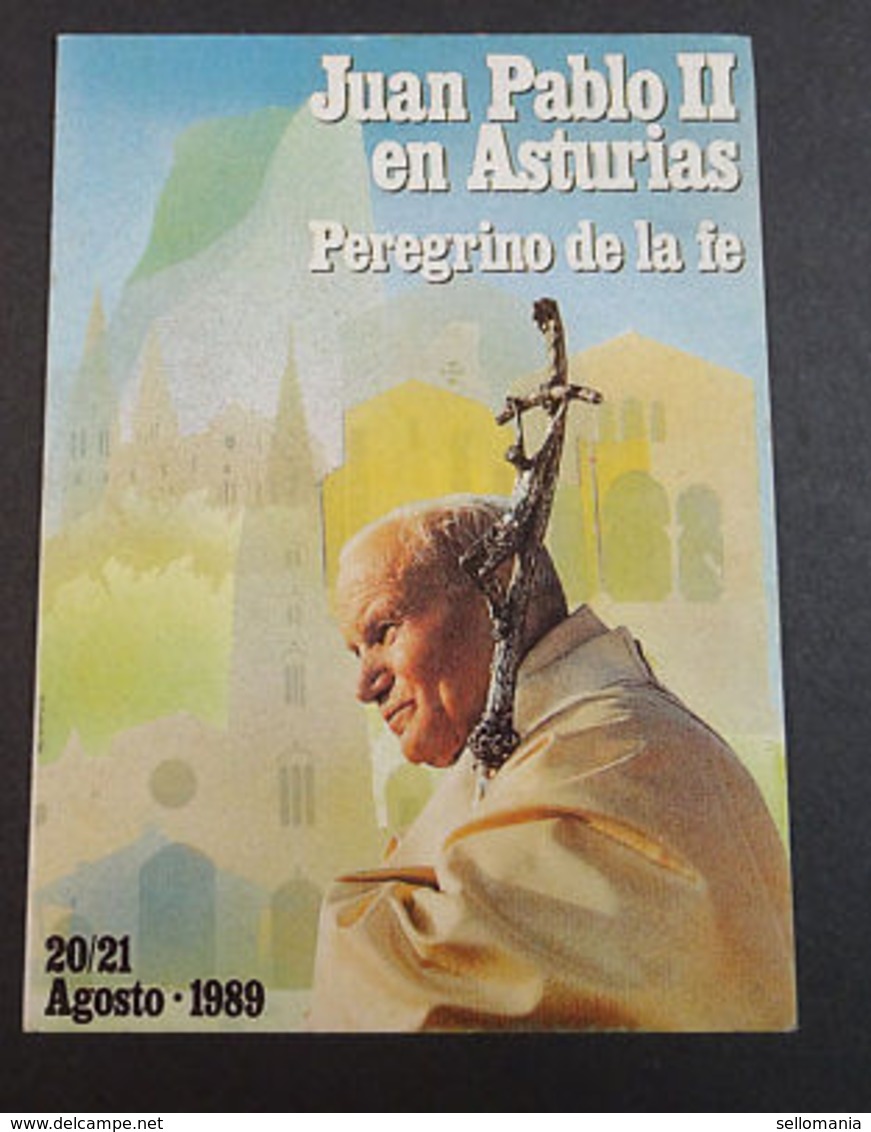 OLD BLESSED POPE JOHN PAUL II HOLY CARD  ADHESIVE  ANDACHTSBILD SANTINI   CC1950 - Religione & Esoterismo