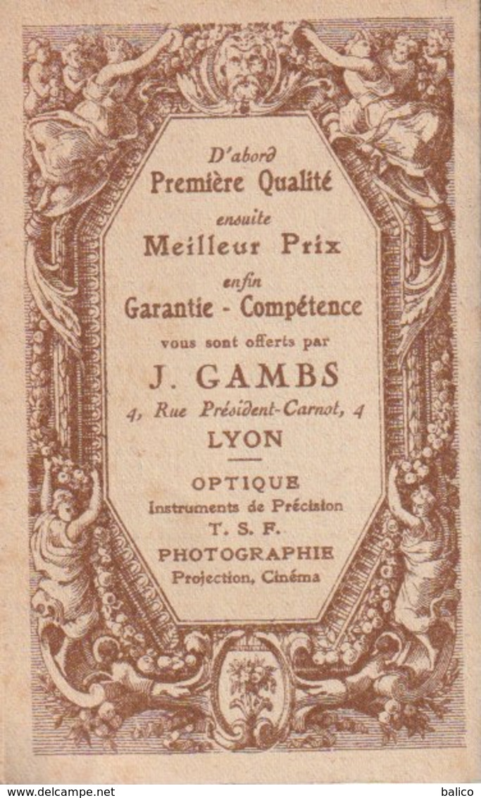 Calendrier De Poche 1924, J.  GAMBS 4, Rue Président-Carnot  Lyon - Grand Format : 1921-40