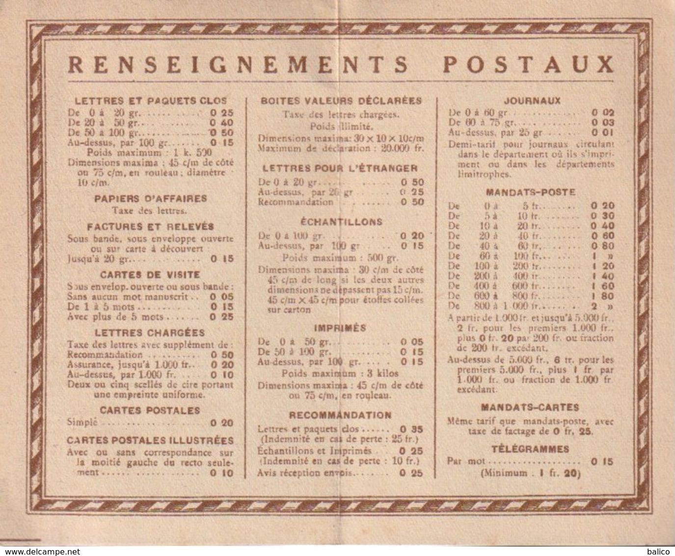 Calendrier De Poche 1924, J.  GAMBS 4, Rue Président-Carnot  Lyon - Grand Format : 1921-40