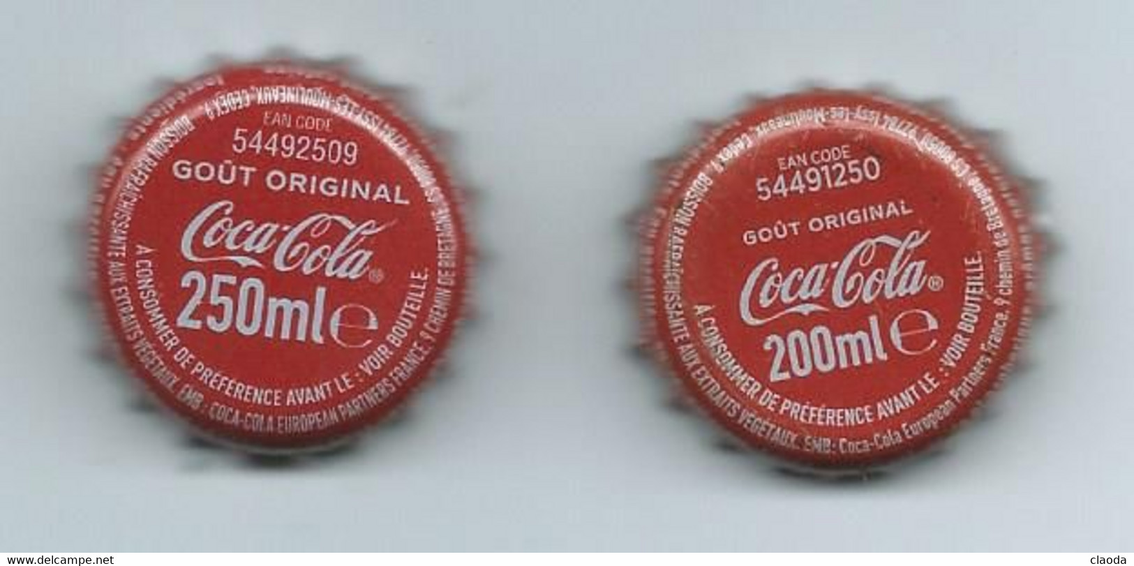 V 2 - 2 CAPSULES  COCA COLA - 200ml Et 250ml - Soda