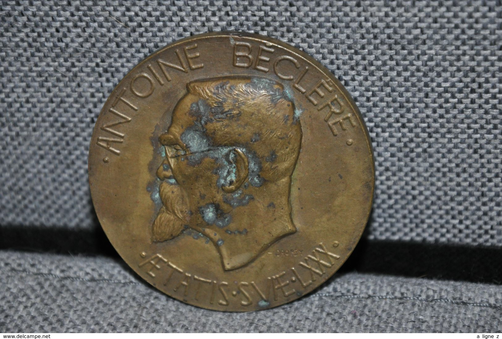 REF MON5 : Ancienne Médaille Bronze Medical Medecine Médecin Antoine Beclere H Dropsy Expérimentale Radiothérapie 1936 - Professionnels / De Société