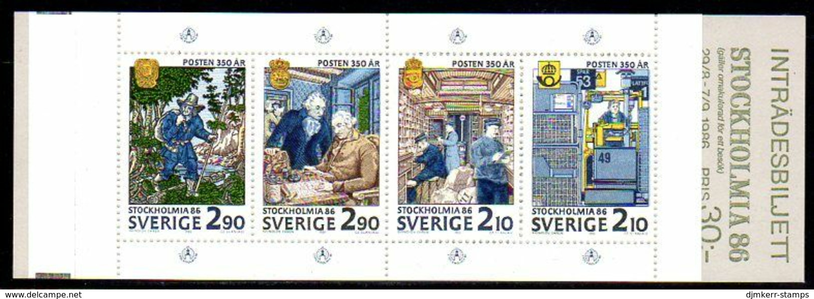SWEDEN 1986 STOCKHOLMIA ,86 Booklet MNH / **.  Michel MH 116 - 1981-..