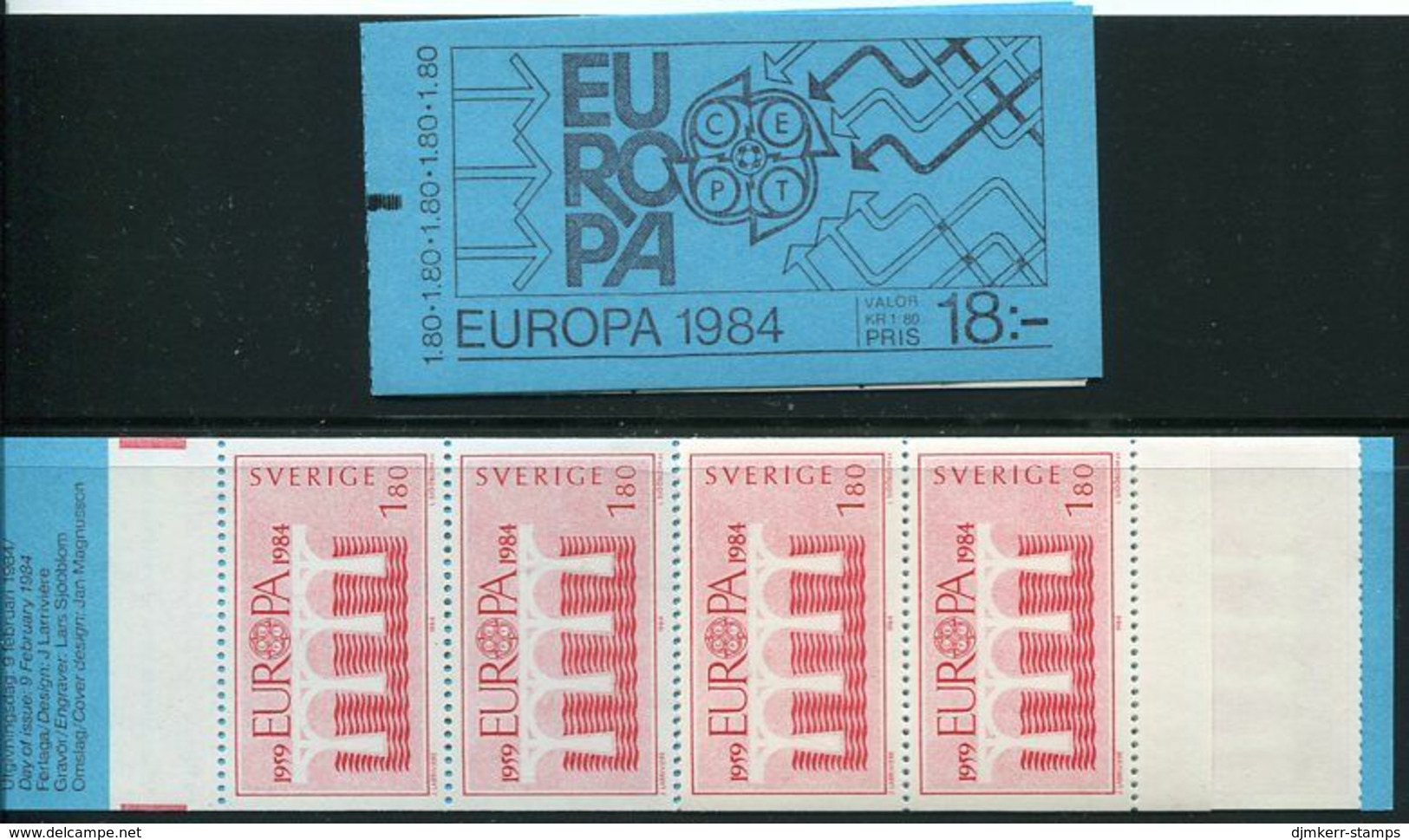 SWEDEN 1984 Europa Booklet MNH / **.  Michel 1270 MH - 1981-..