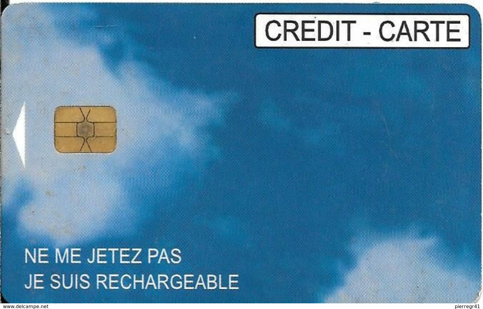 -CARTE-CREDIT-PUCE-RECHARGEABLE-BLEU-Micro-Tech-TBE - Monéo