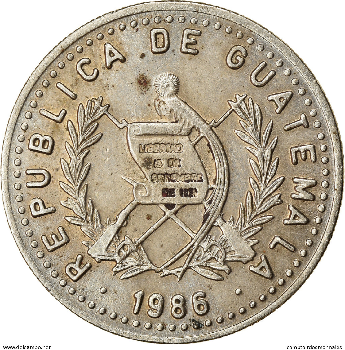 Monnaie, Guatemala, 10 Centavos, 1986, TTB, Copper-nickel, KM:277.5 - Guatemala