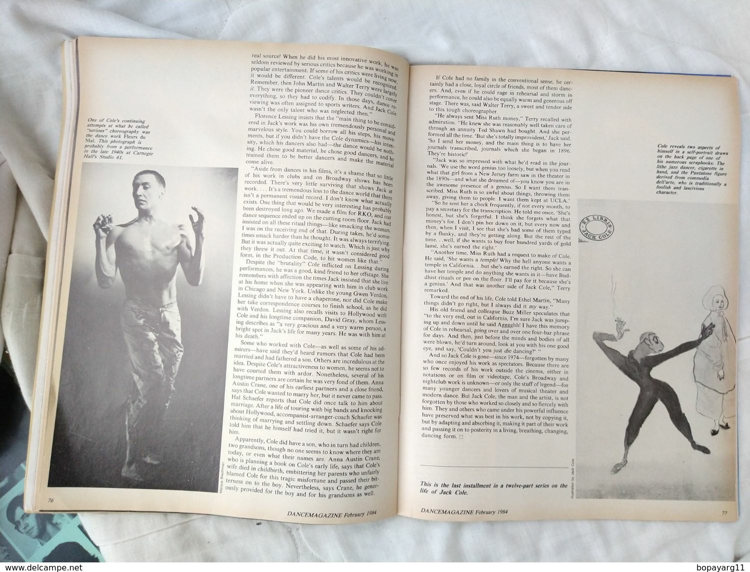 Dance Across America  Ballet Dance Magazine 1984 Art Stone 138 Pag #16 - Divertimento