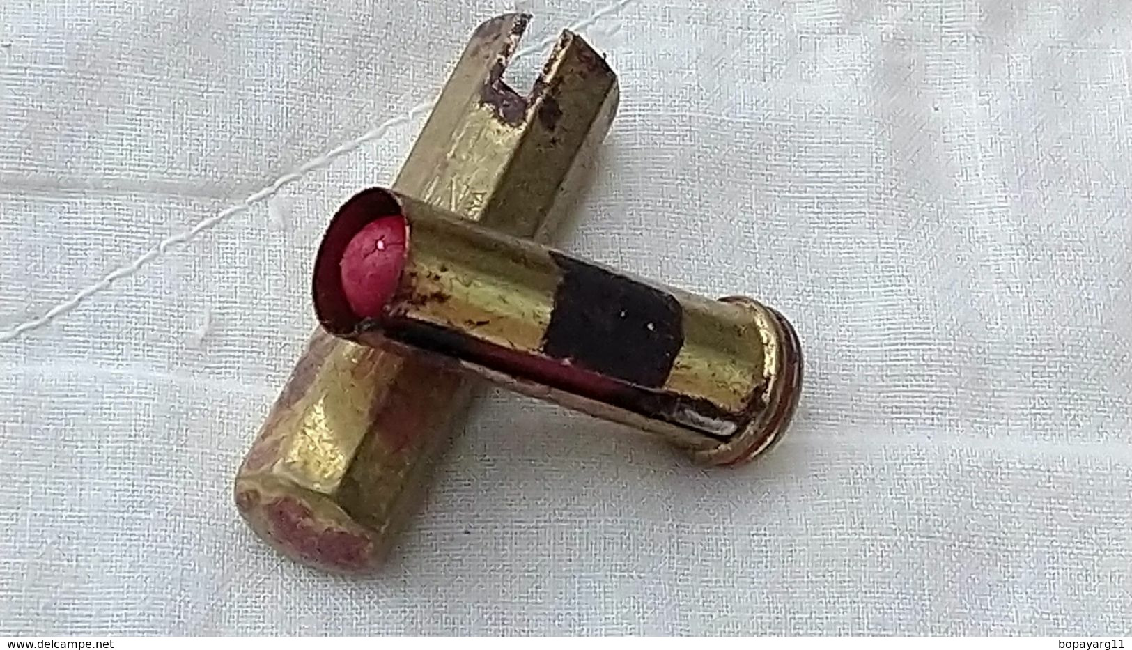 Antique Argentine Lipstick Rouge Bronze Holster  #16 - Produits De Beauté