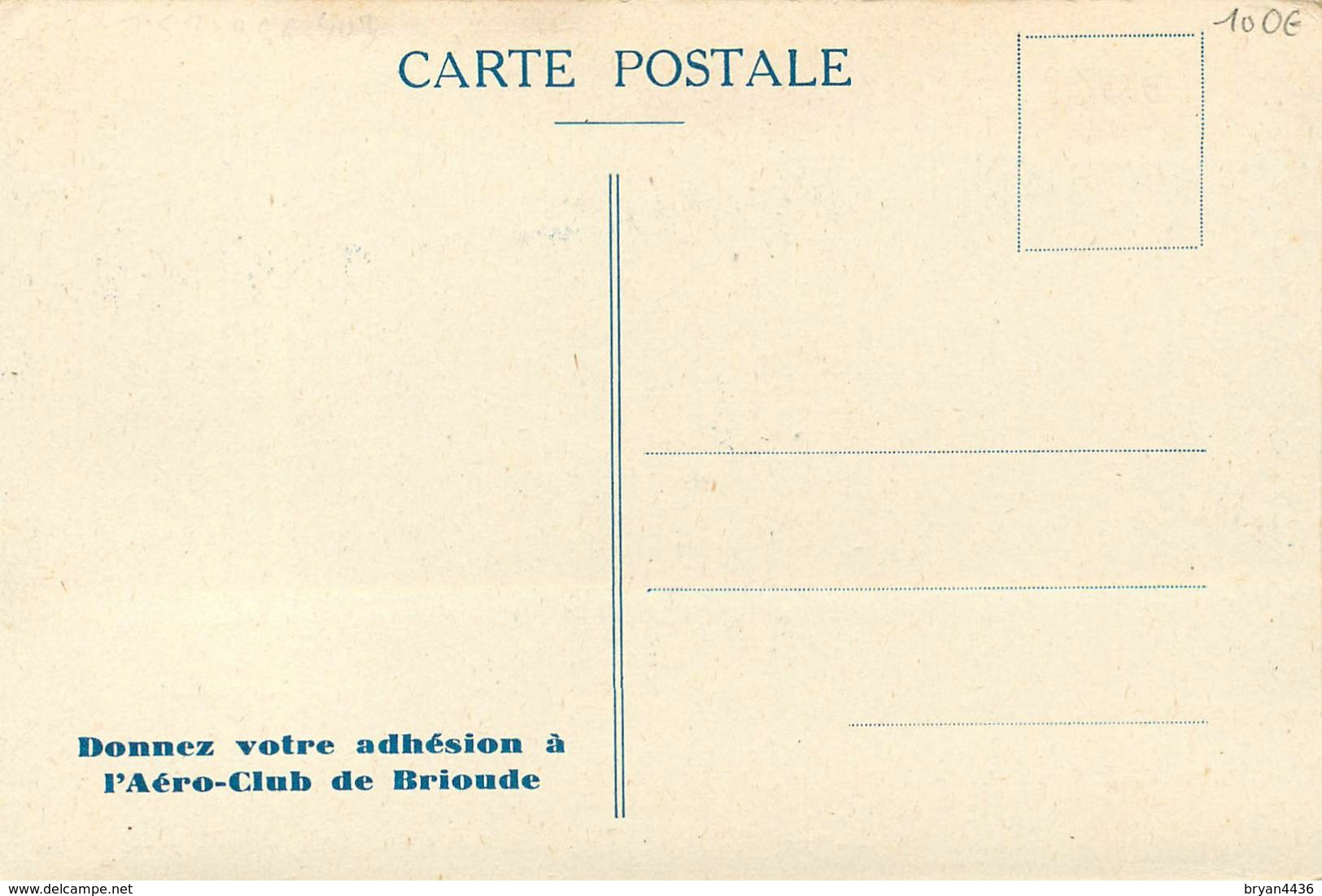 43 - BRIOUDE - RARE CPA - L'AVION "VILLE DE BRIOUDE" - AILES REPLIEES - AERO CLUD De BRIOUDE - Brioude