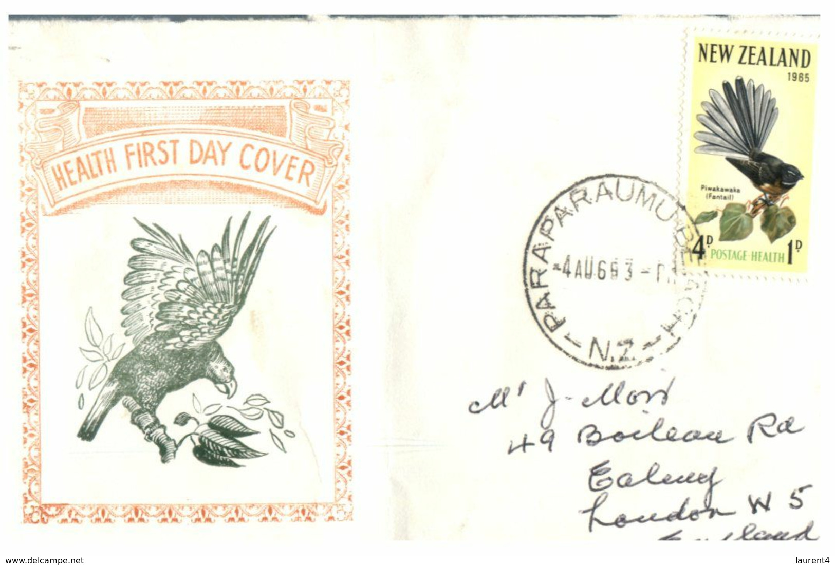 (K 17) New Zealand To England Cover - 1969 (Bird) - Covers & Documents