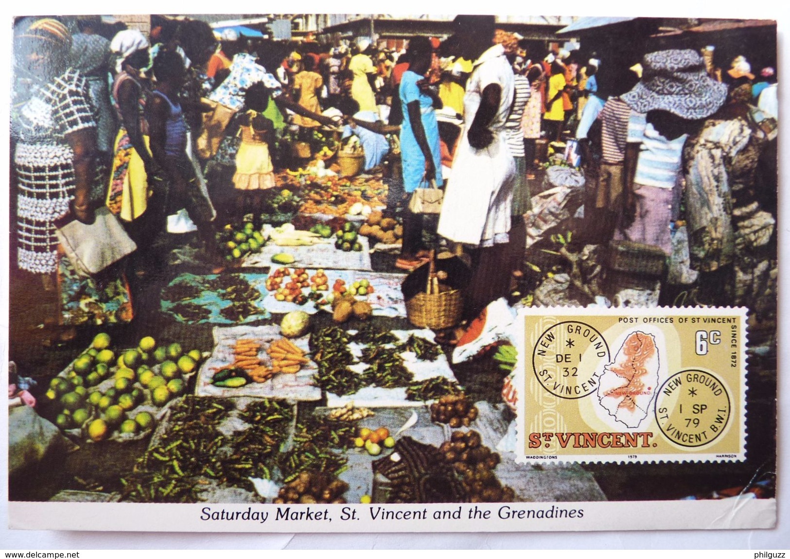 CPM SAINT VINCENT MARCHE DU SAMEDI CARTE POSTALE EDITIONS W.I. - St Vincent - Saint Vincent E Grenadine