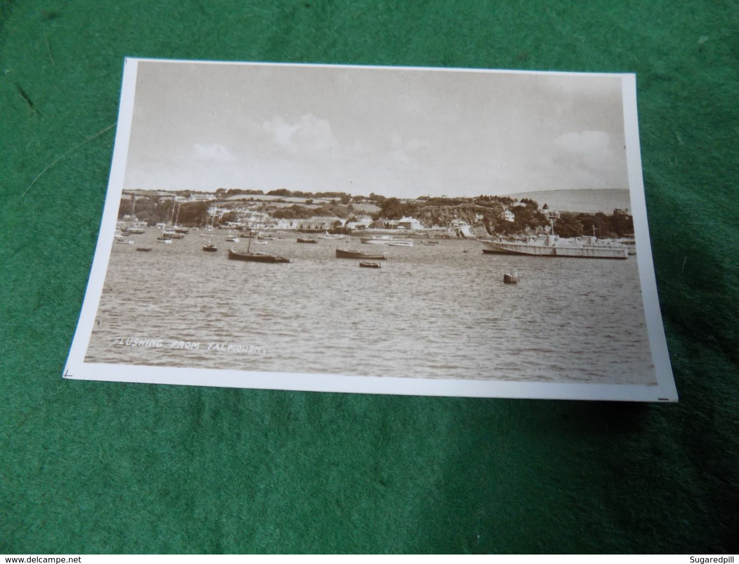 VINTAGE UK CORNWALL: FALMOUTH Flushing From Falmouth Sepia RA - Falmouth