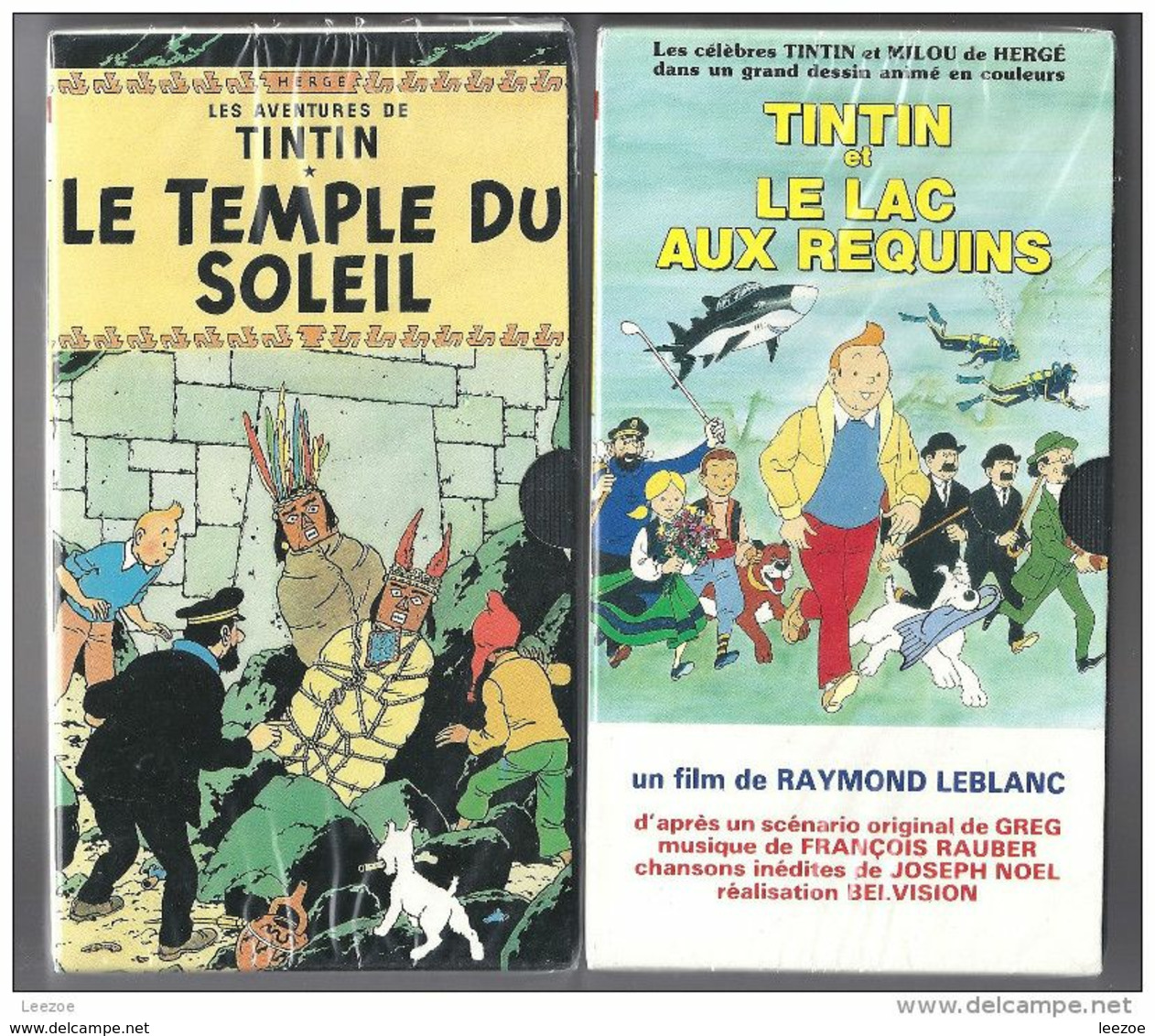 HERGE..tintin...VHS NEUVE SOUS BLISTER TINTIN: Tintin Et Le Lac Au Requins Et Le Temple Du Soleil - Video & DVD