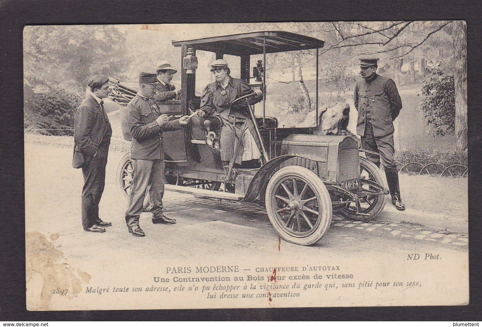 CPA Paris 75 Chauffeuse D'autotax Circulé Paris Moderne 2897 - Transport Urbain En Surface