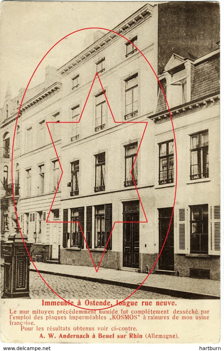 Immeuble A Ostende, Longue Rue Neuve (Nieuwelangestraat 1907). Villa's, Huizen, Gebouwen . Oostende - Ostende (DOOS 7) - Oostende