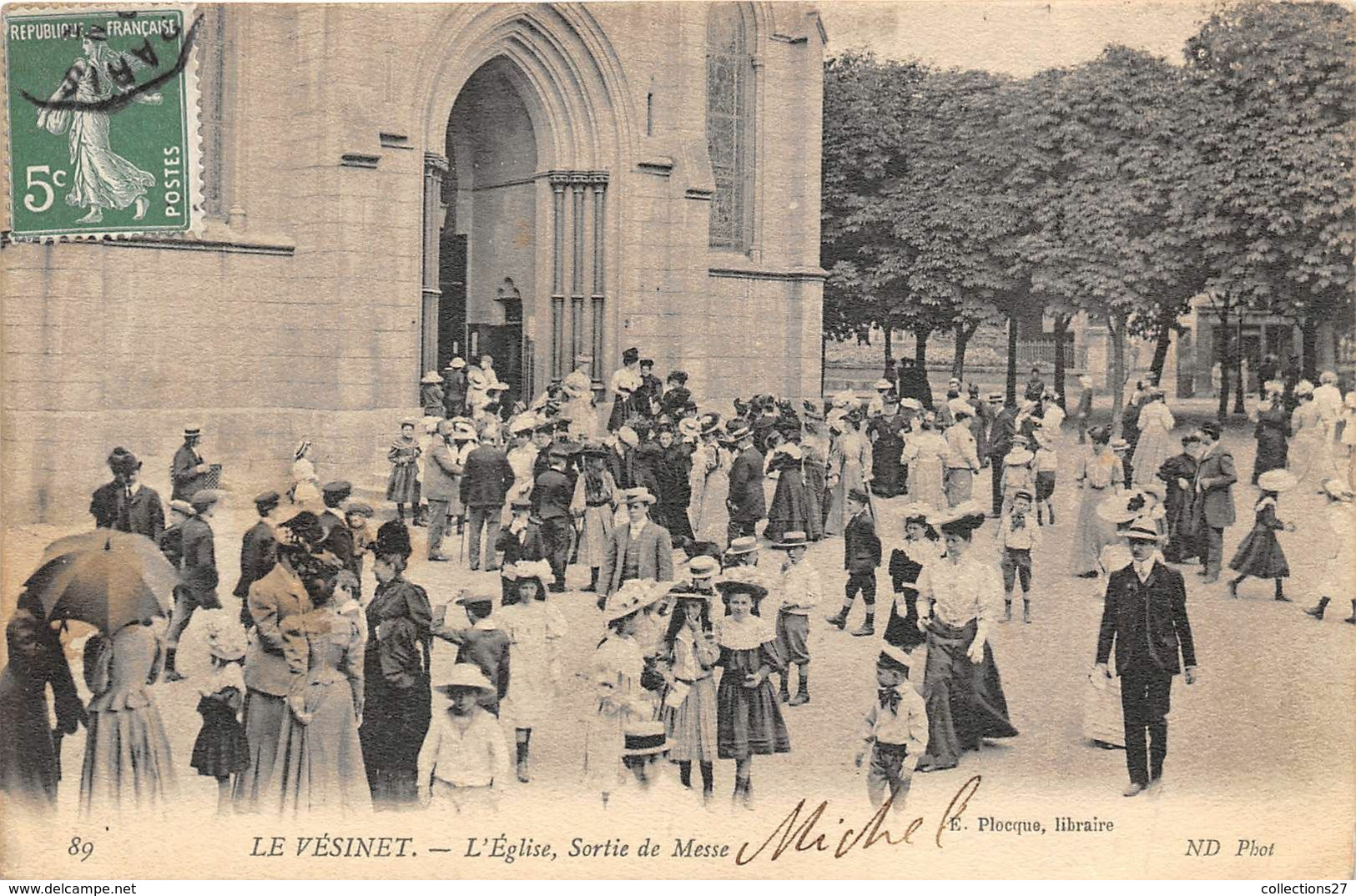 78-LE-VESINET- L'EGLISE SORTIE DE MESSE - Le Vésinet