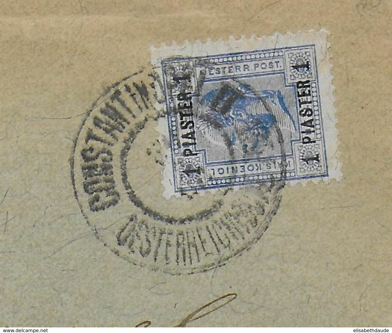 TURQUIE / BUREAU AUTRICHIEN - 1906 - ENVELOPPE De CONSTANTINOPLE => ULM - Levant Autrichien