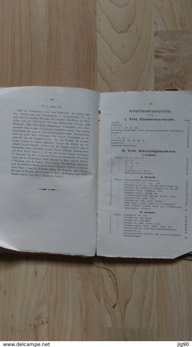 Old Book German Stenography 150 Pages, Luxemburg Editions 1935 - Dizionari